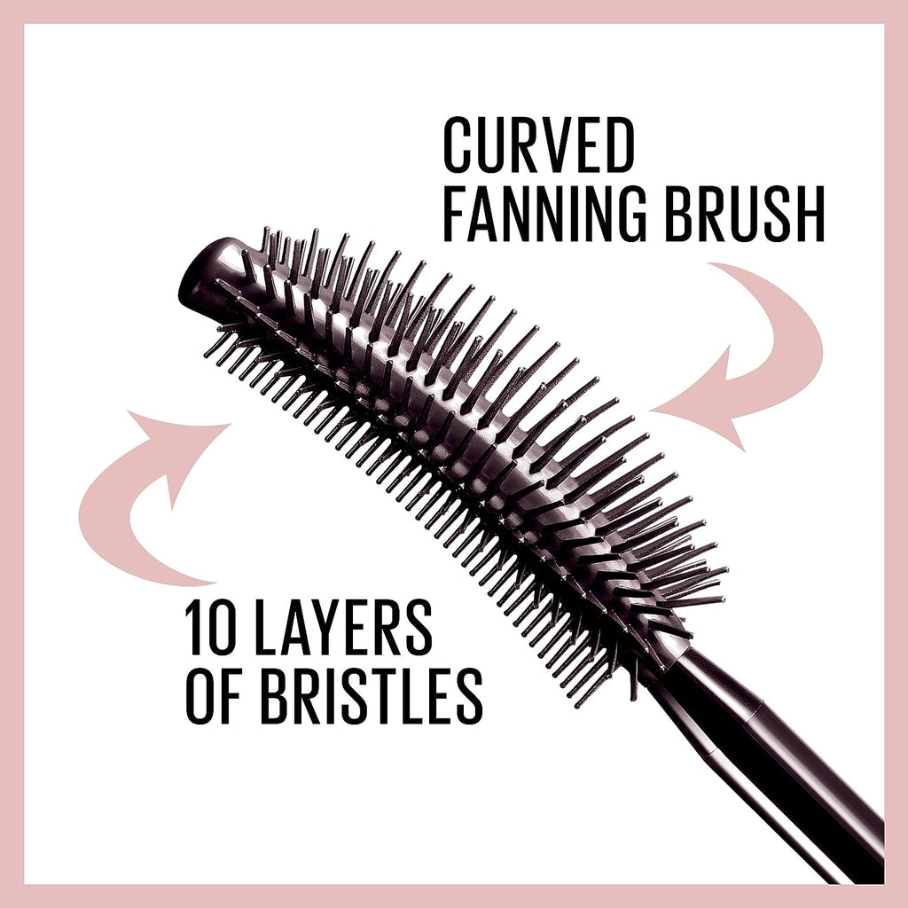 Maybelline New York Lash Sensational Washable Mascara, Lengthening and Volumizing for a Full Fan Effect, Brownish Black, 1 Count