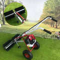 TUQI 43cc Gas 2 Stroke Powered Sweeper Broom Hand Held Concrete Cleaning Driveway Walk Behind