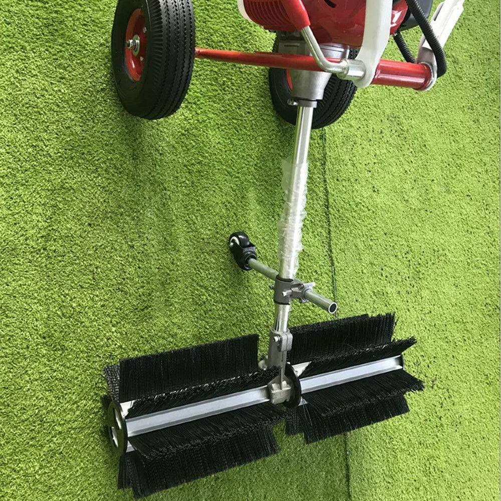 TUQI 43cc Gas 2 Stroke Powered Sweeper Broom Hand Held Concrete Cleaning Driveway Walk Behind