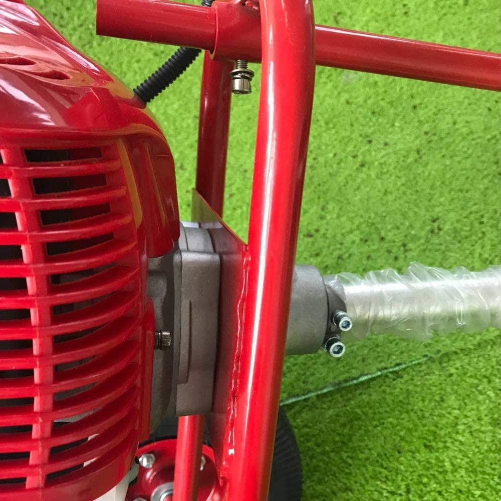 TUQI 43cc Gas 2 Stroke Powered Sweeper Broom Hand Held Concrete Cleaning Driveway Walk Behind