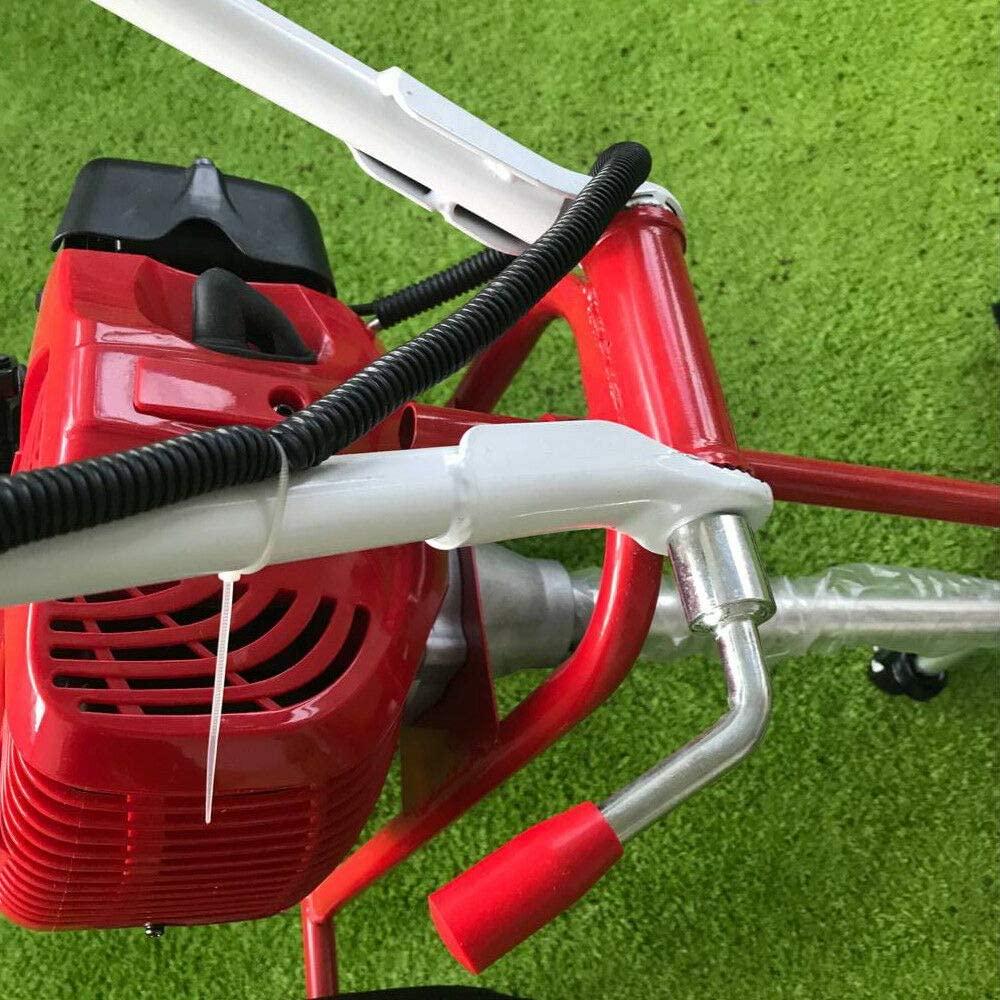 TUQI 43cc Gas 2 Stroke Powered Sweeper Broom Hand Held Concrete Cleaning Driveway Walk Behind
