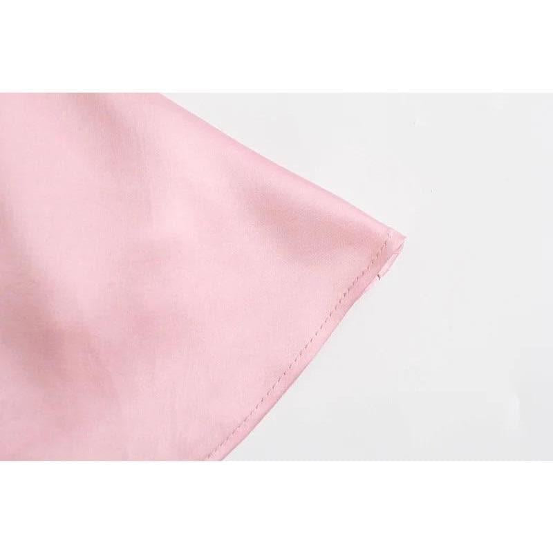 satin backless summer mini dress