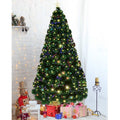 Ktaxon Christmas Tree 7.5FT Fiber Optic Christmas Tree with 260 LED Lamps &amp; 260 Branches