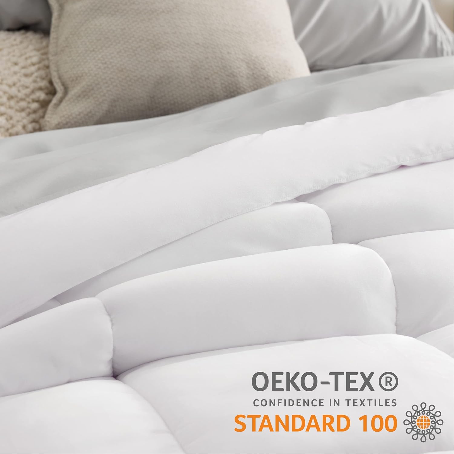 Bedsure Queen Comforter Duvet Insert - Quilted White, All Season Down Alternative Queen Size Bedding Comforter with Corner Tabs