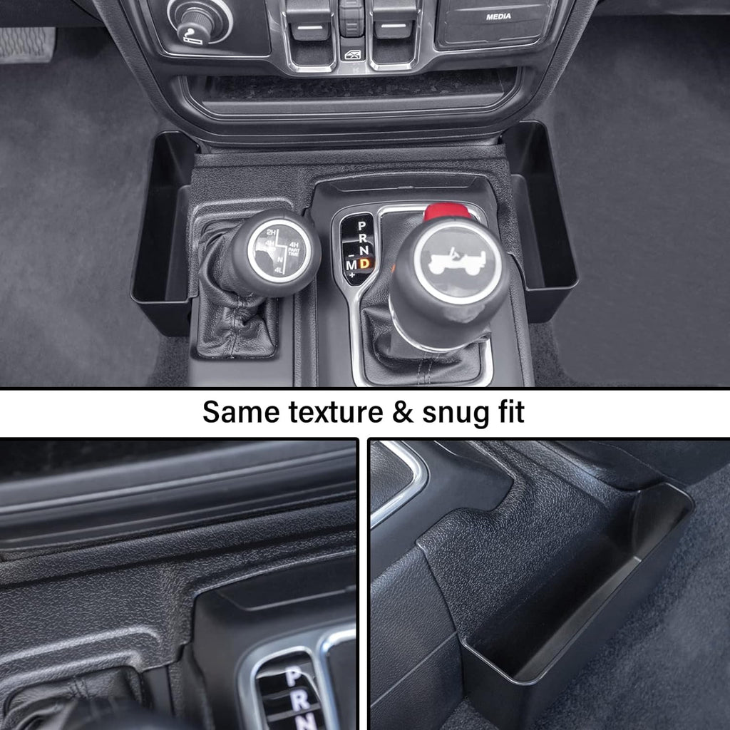 Center Console Gear Shift Organizer Tray Compatible with Jeep Wrangler JL/JLU 2023 2019-2023 2024 and Jeep Gladiator JT Truck 2023 2023 2023 2023 Storage Box Accessories (Not for JK/JKU)