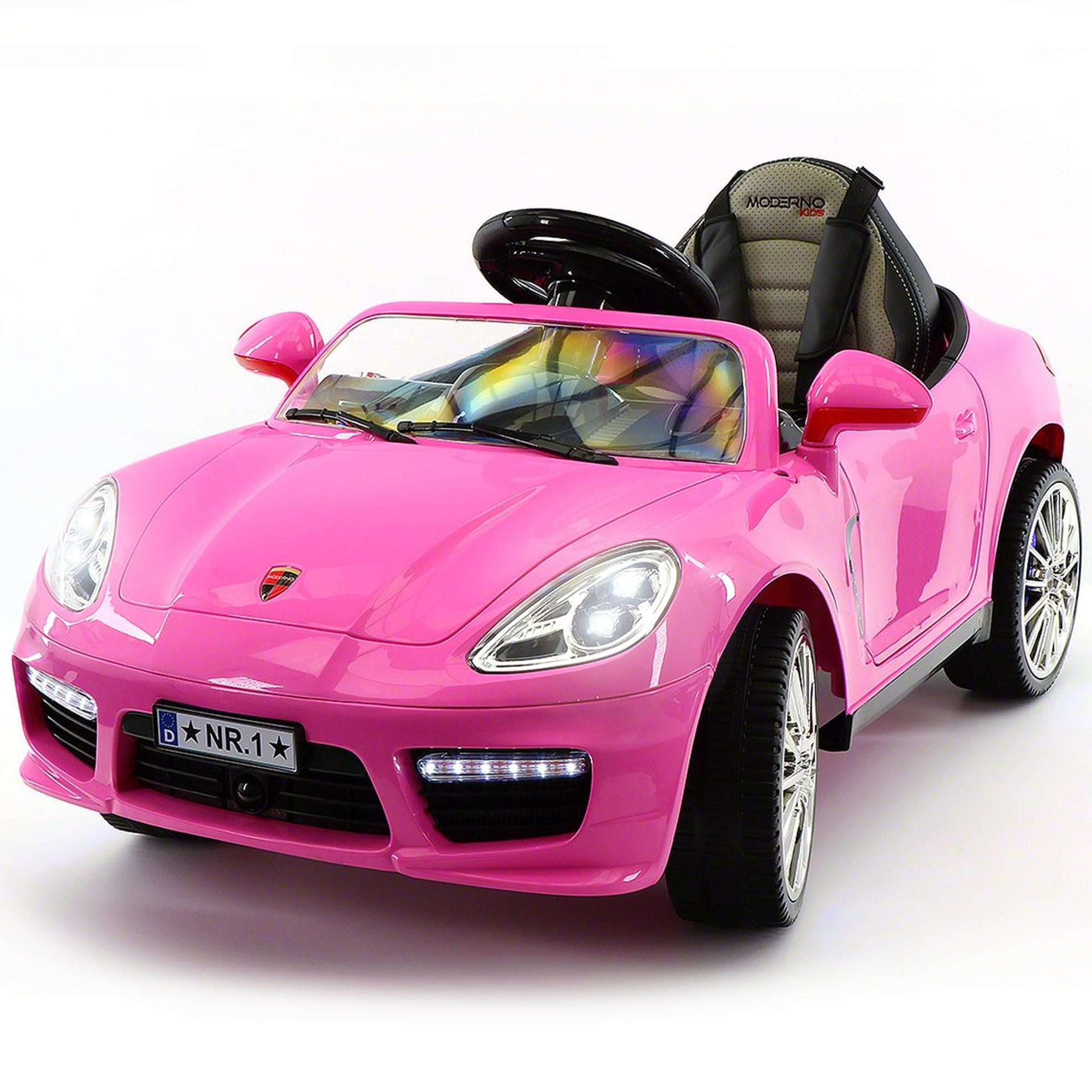 2023 Girl's Ride On Sports Kids Car 12V Battery Powered W/ Dining Table, Leather Seat, LED Lights