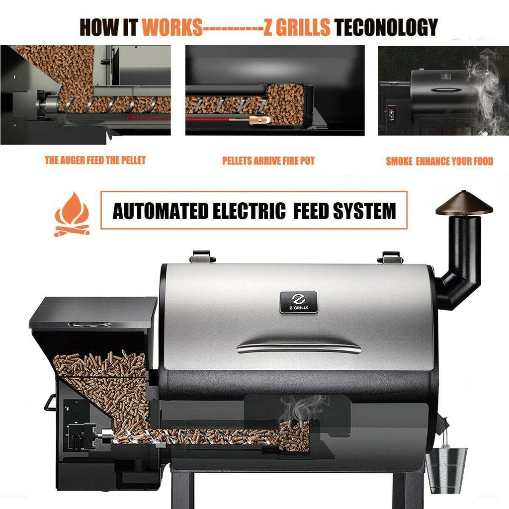 ZPG-7002E Pellet Grill BBQ Smoker Digital Control with Cover