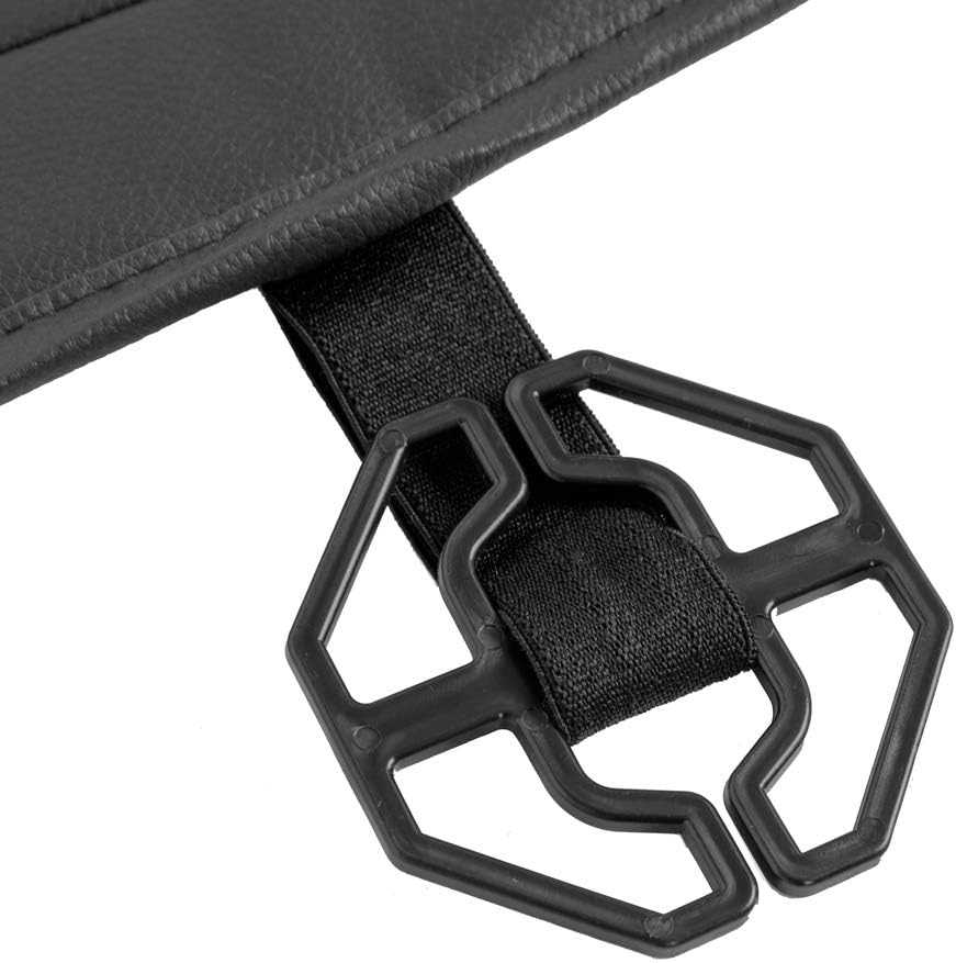 Motor Trend Seat Covers for Cars Trucks SUV, Faux Leather Full Set Black Padded Car Seat Covers with Storage Pockets, Premium Interior Car Seat Cover