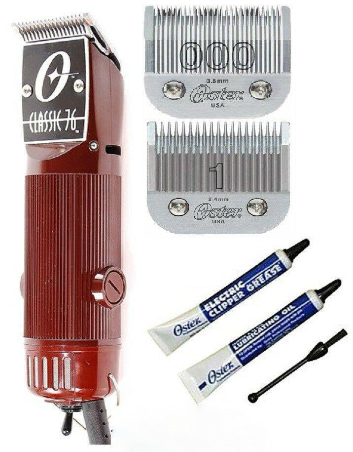 Oster PROFESSIONAL Hair Stylist Barber CLASSIC 76 CLIPPER SET # 000 & 1 Blade