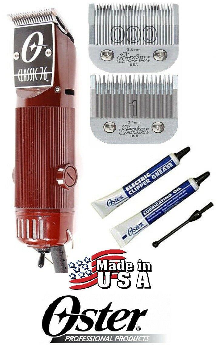 Oster PROFESSIONAL Hair Stylist Barber CLASSIC 76 CLIPPER SET # 000 & 1 Blade