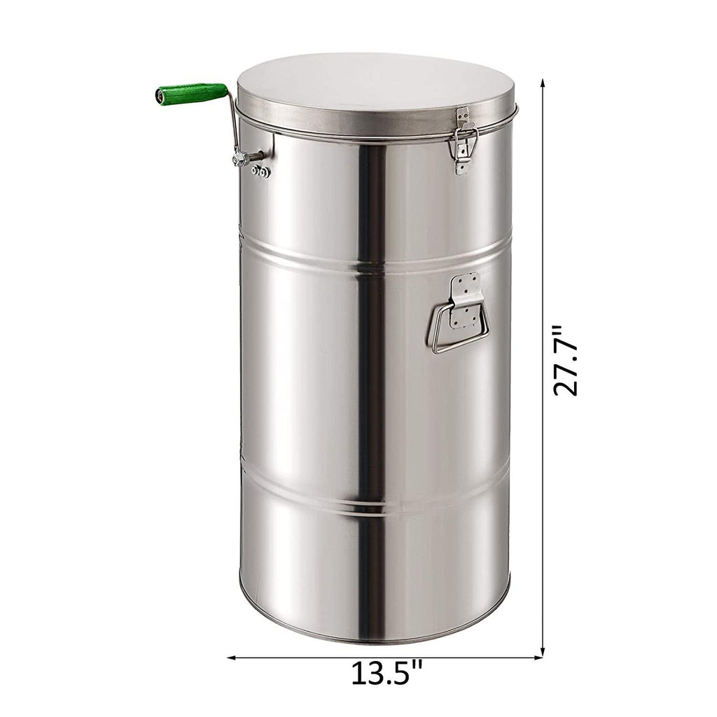 BestEquip Manual Honey Extractor 2 Frame Bee Extractor  Steel Honeycomb Spinner Crank Beekeeping Equipment