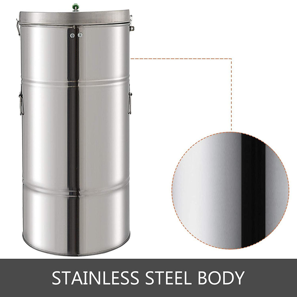 BestEquip Manual Honey Extractor 2 Frame Bee Extractor  Steel Honeycomb Spinner Crank Beekeeping Equipment