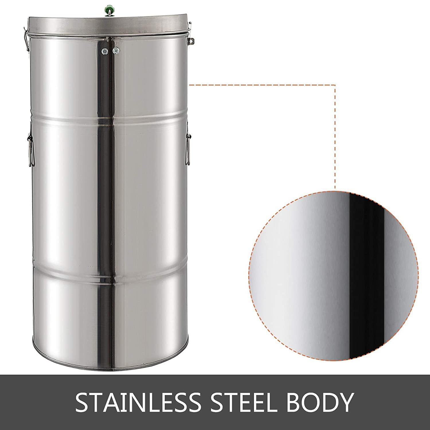 BestEquip Manual Honey Extractor 2 Frame Bee Extractor  Steel Honeycomb Spinner Crank Beekeeping Equipment