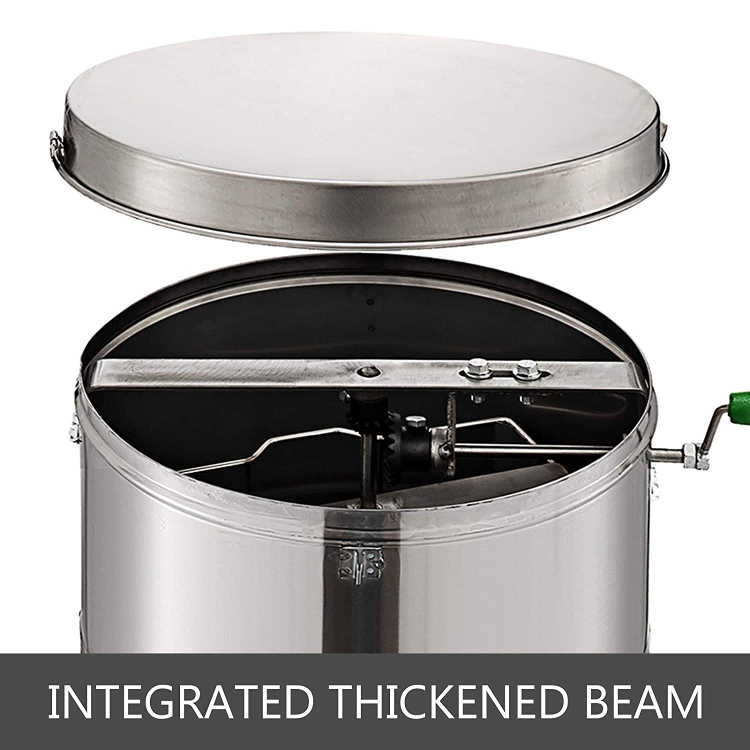 BestEquip Manual Honey Extractor 2 Frame Bee Extractor  Steel Honeycomb Spinner Crank Beekeeping Equipment