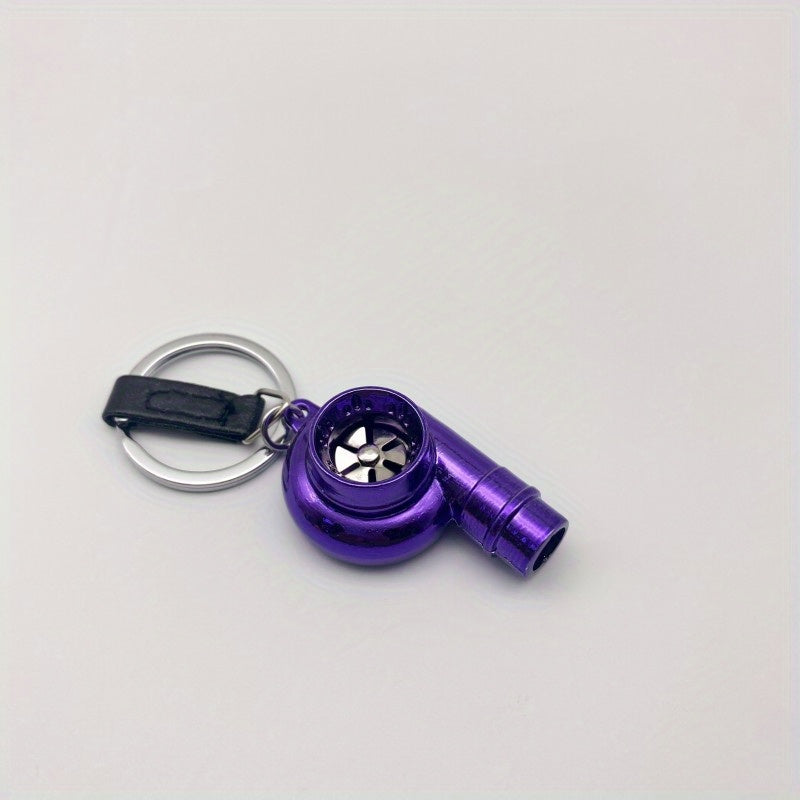 Real Whistle Sound Turbo Keychain Sleeve Bearing Spinning Turbo Key Chian Auto Part Turbine Turbocharger Key Ring Key Holder Accessoies