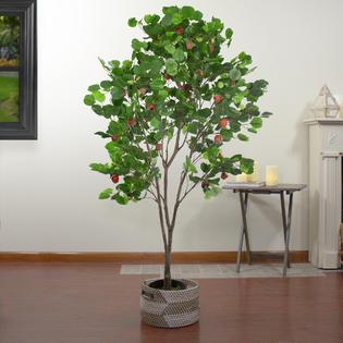 Northlight 6.5' Potted Two Tone Apple Artificial Christmas Tree - Unlit