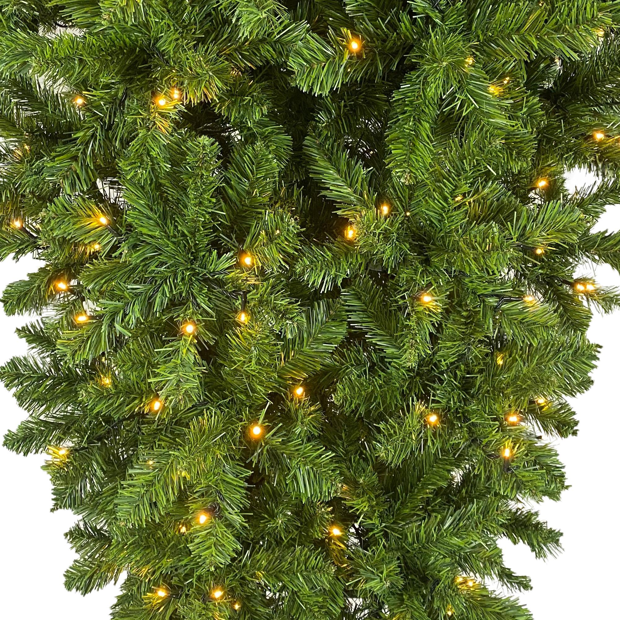 SESSLIFE 6ft Upside Down Christmas Tree, Prelit Christmas Tree with with LED Lights, 1000 Tips Artificial Christmas Tree for Indoor Outdoor Holiday Decoration, TE1727