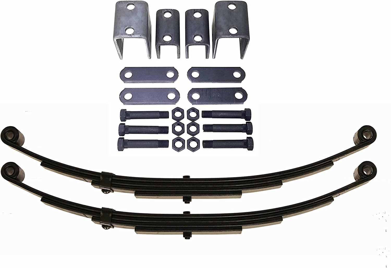 LIBRA 3500lb Single Trailer Axle Suspension Kit 1750lb Leaf Springs & Hanger Kit
