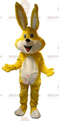 Yellow and White Rabbit BIGGYMONKEYMascot Costume. bunny costume