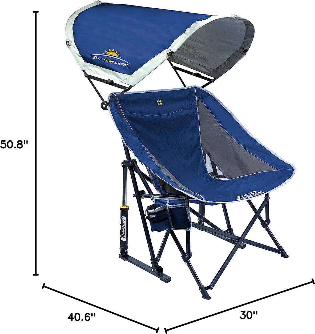 GCI Outdoor Pod Rocker with SunShade Rocking Beach Chair