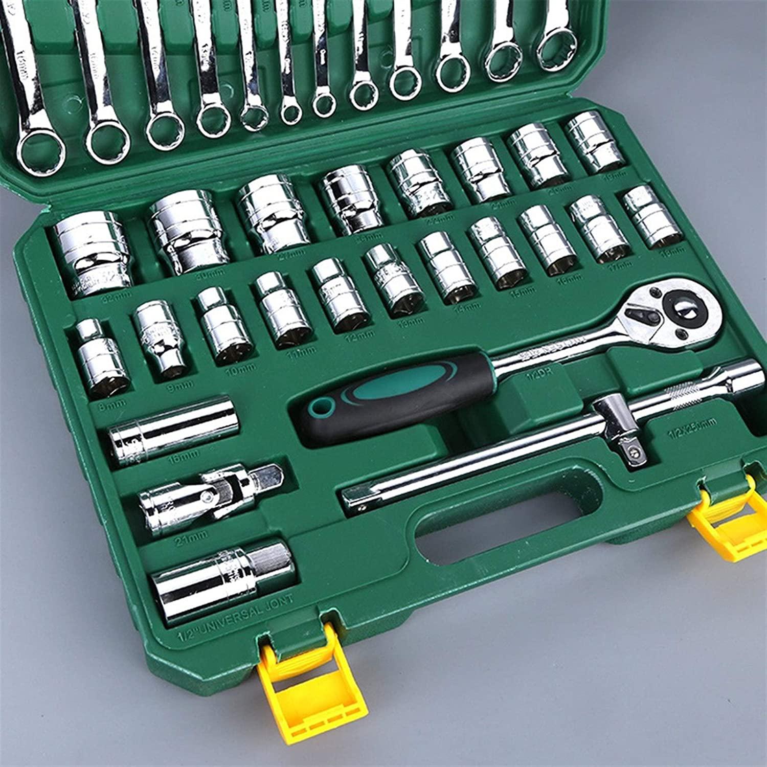 kengbi Exquisite WorkmanLong Service Life 37-pcs Tool Set Hand Tools for Car Repair Ratchet Spanner Wrench Socket Set Professional Car Repair Tool Kits