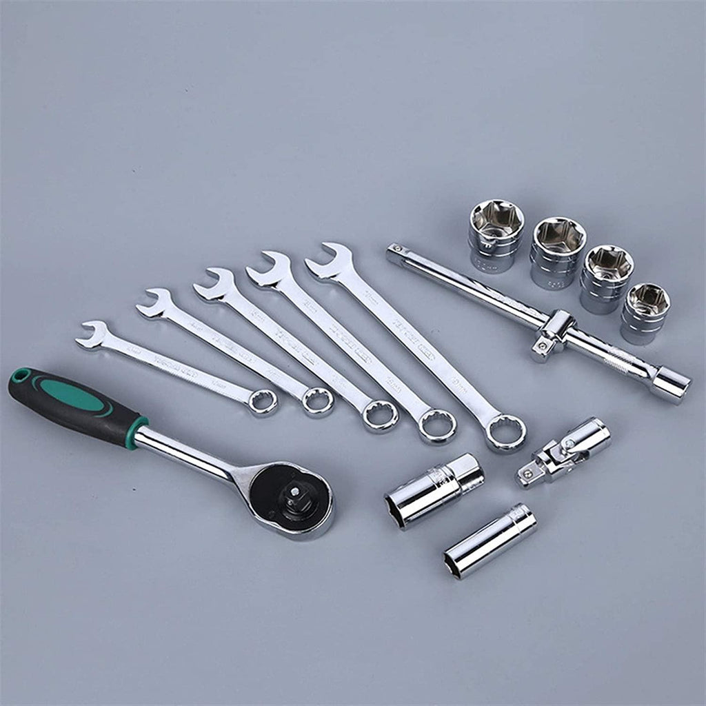 kengbi Exquisite WorkmanLong Service Life 37-pcs Tool Set Hand Tools for Car Repair Ratchet Spanner Wrench Socket Set Professional Car Repair Tool Kits