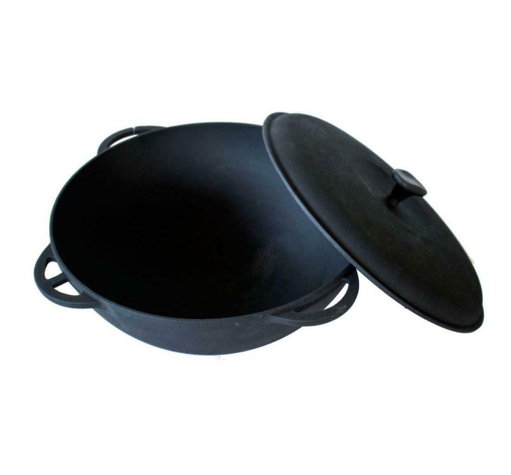 12 L Kazan Pot Uzbeki Tatar Dish Plov Cookware Cast Iron Pan Mangal Казан Oven