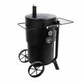 19202089  Bronco Barrel Drum Smoker, Porcelain-Coated Steel,