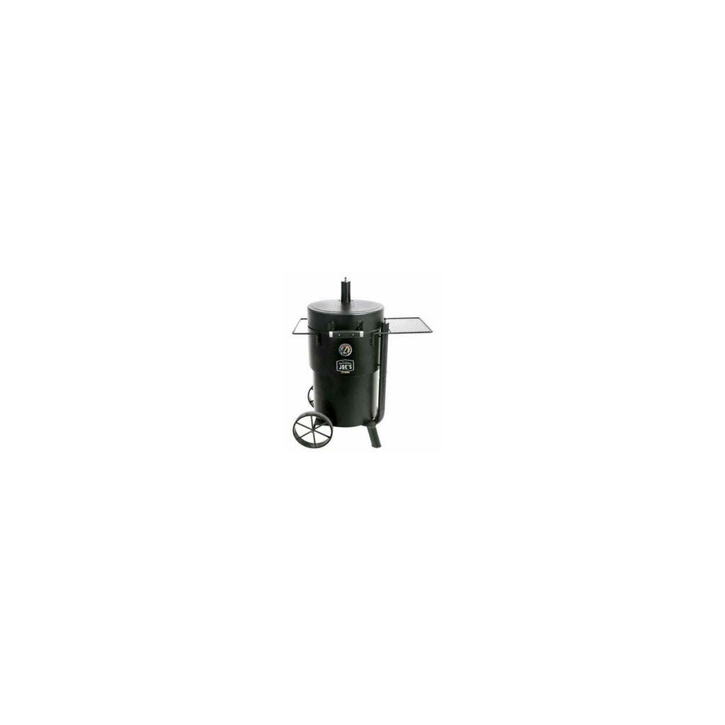 19202089  Bronco Barrel Drum Smoker, Porcelain-Coated Steel,