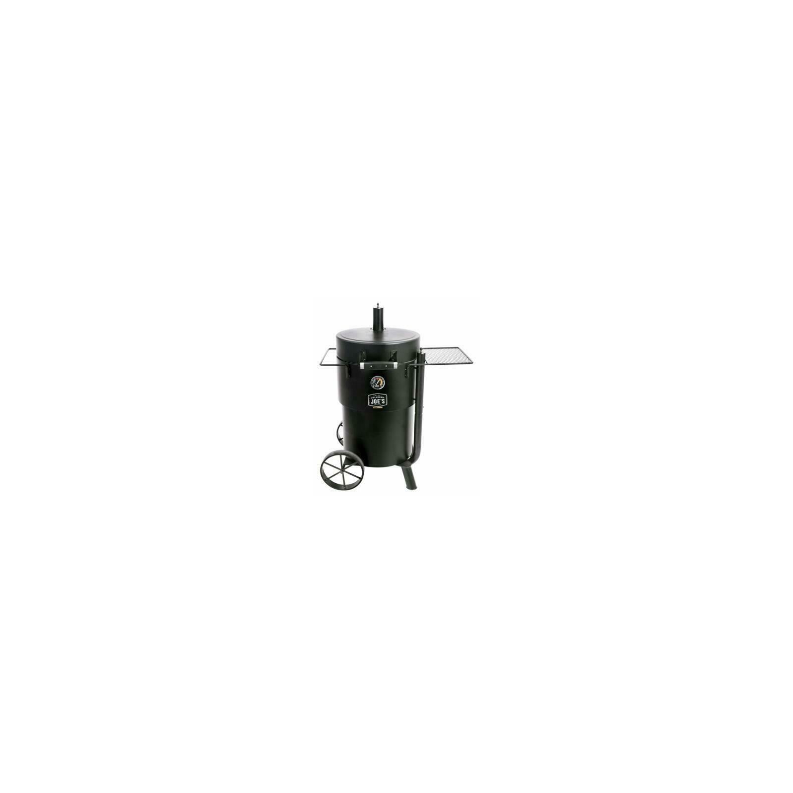19202089  Bronco Barrel Drum Smoker, Porcelain-Coated Steel,