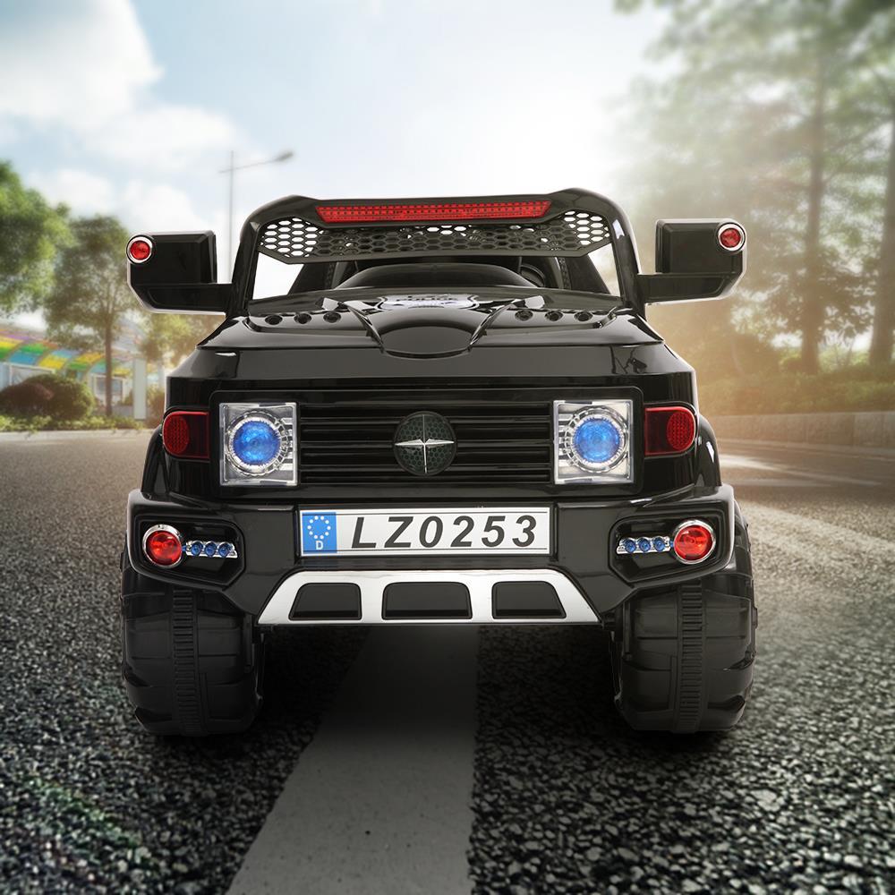 UBesGoo 12V Kids Battery Powered Electric Red 4-Wheeler Ride-On Car with LED Headlights, Music, Remote Control - Black