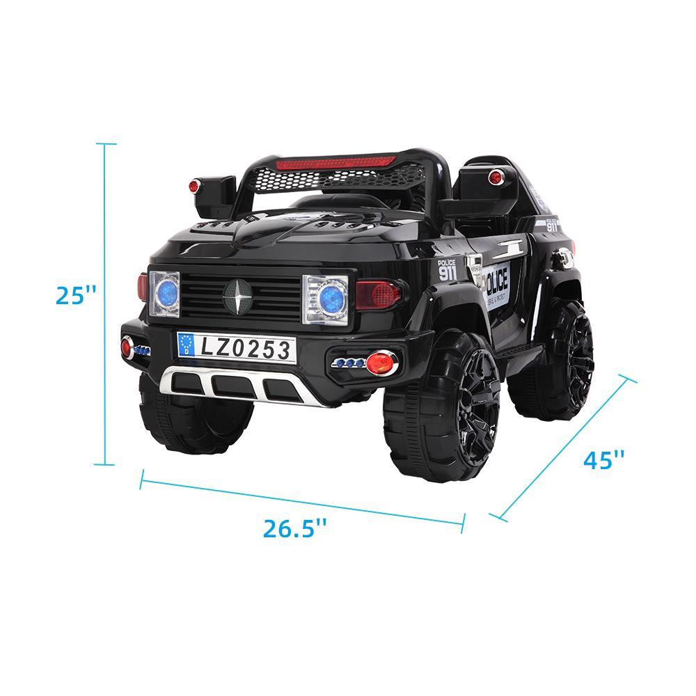 UBesGoo 12V Kids Battery Powered Electric Red 4-Wheeler Ride-On Car with LED Headlights, Music, Remote Control - Black