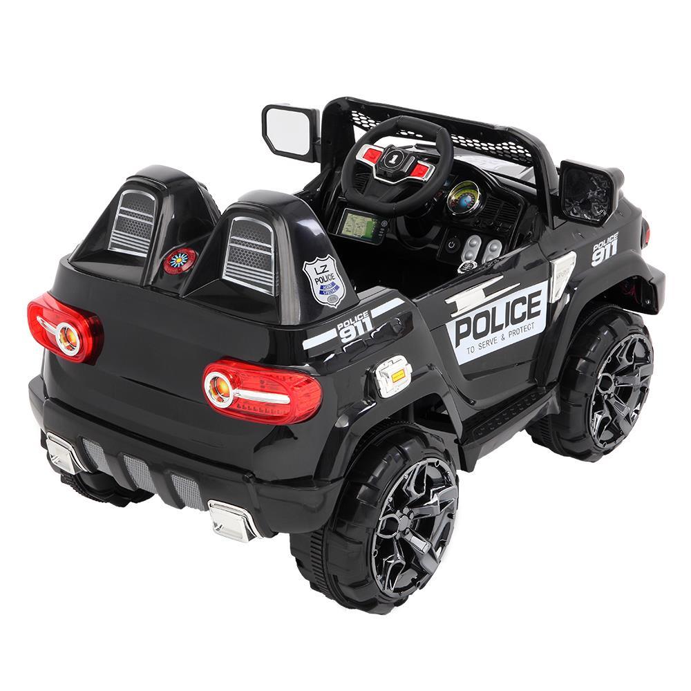 UBesGoo 12V Kids Battery Powered Electric Red 4-Wheeler Ride-On Car with LED Headlights, Music, Remote Control - Black
