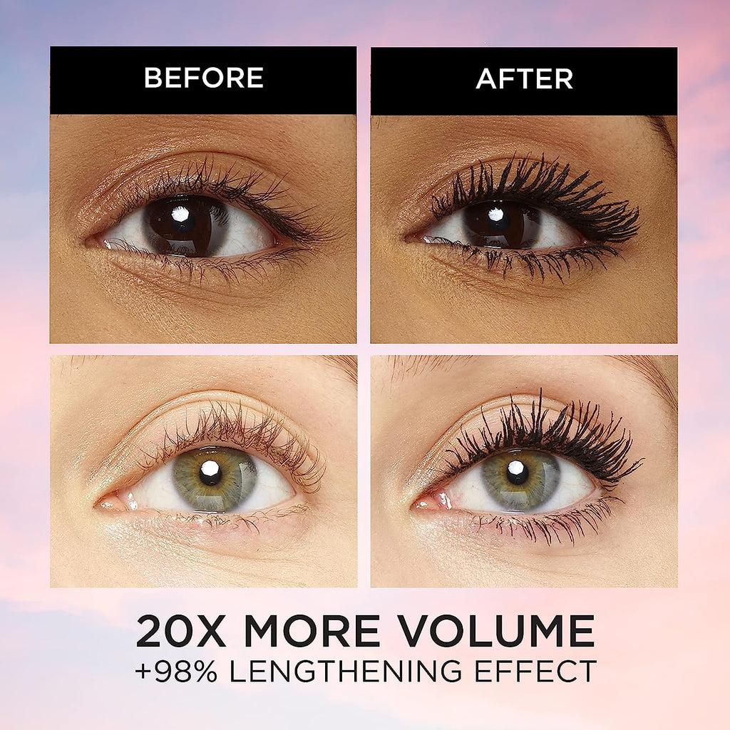 L'Oreal Paris Makeup Lash Paradise Mascara, Voluptuous Volume, Intense Length, Feathery Soft Full Lashes, No Flaking, No Smudging, No Clumping, Mystic Black, 0.28 Fl Oz (Pack of 1)