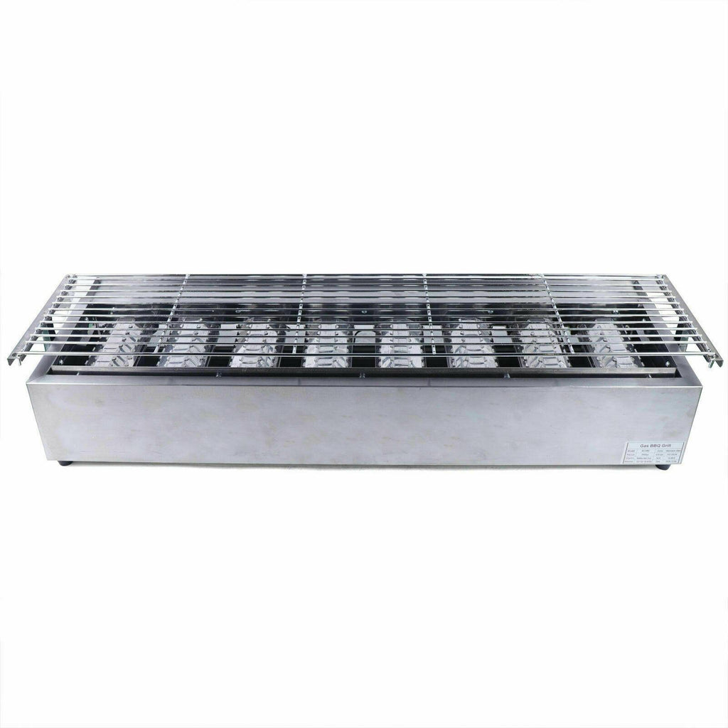 40" Tabletop Grill Commercial LPG Gas BBQ Grill w/ 8 Burners Picnic Cooker