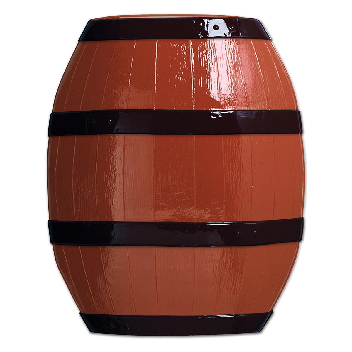 Club Pack of 24 Brown Old Wild West Barrels Party Decorations 27"