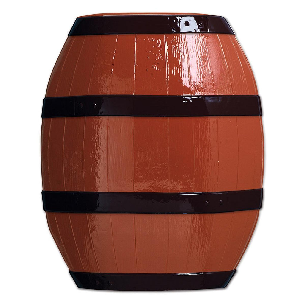 Club Pack of 24 Brown Old Wild West Barrels Party Decorations 27"