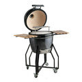 All-Pro 15 In. AP1581B1 Outdoor Black Ceramic Kamado Grill Bundle