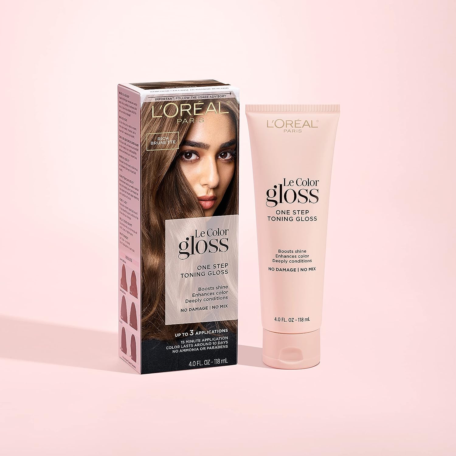 L’Oréal Paris Le Color One Step Toning Hair Gloss, Rich Brunette, 4 Ounce
