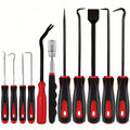 11pcs Precision Pick &amp; Hook Set With Scraper For Remove Automotive Electronics Maintenance Hoses Gasket Hand Pick Up Tools