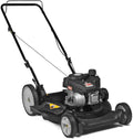 Yard Machines 140cc OHV 21-Inch High Wheeled 2-in-1 Walk-Behind Push Gas Powered Lawn Mower - Perfect for Small to Medium Sized Yards - Side Discharge and Mulching Capabilities, Black