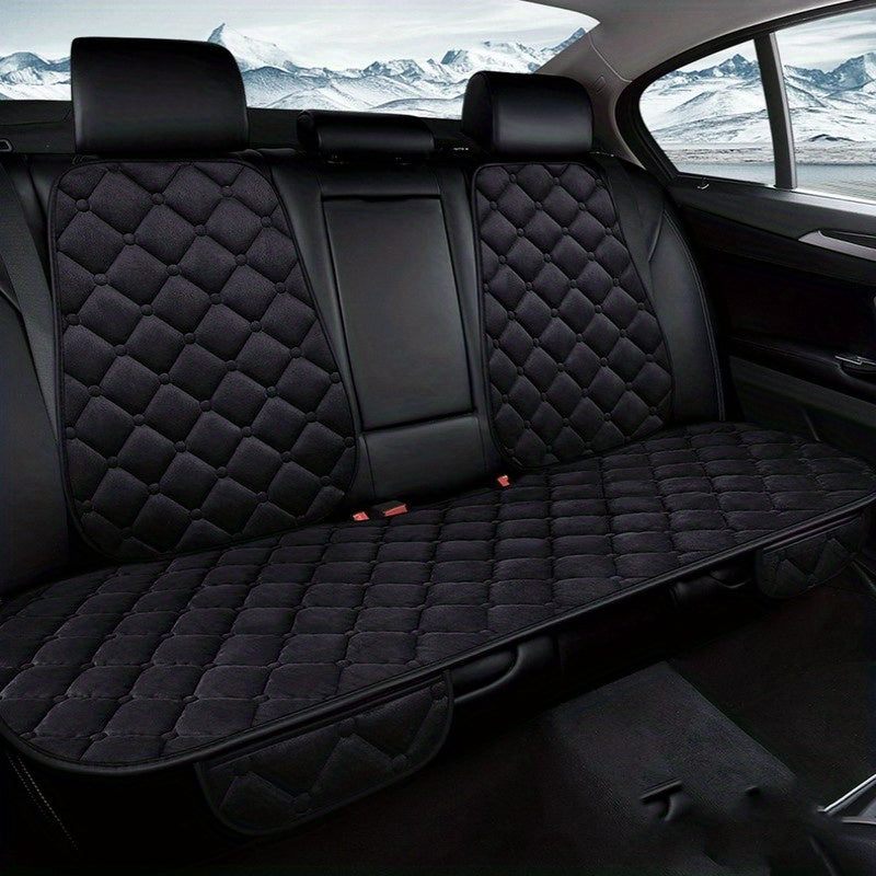 Plush Car Seat Cover Rear Cushion Breathable Protector Mat Pad Universal Auto Interior Back Rear Backrest Seat Cushion