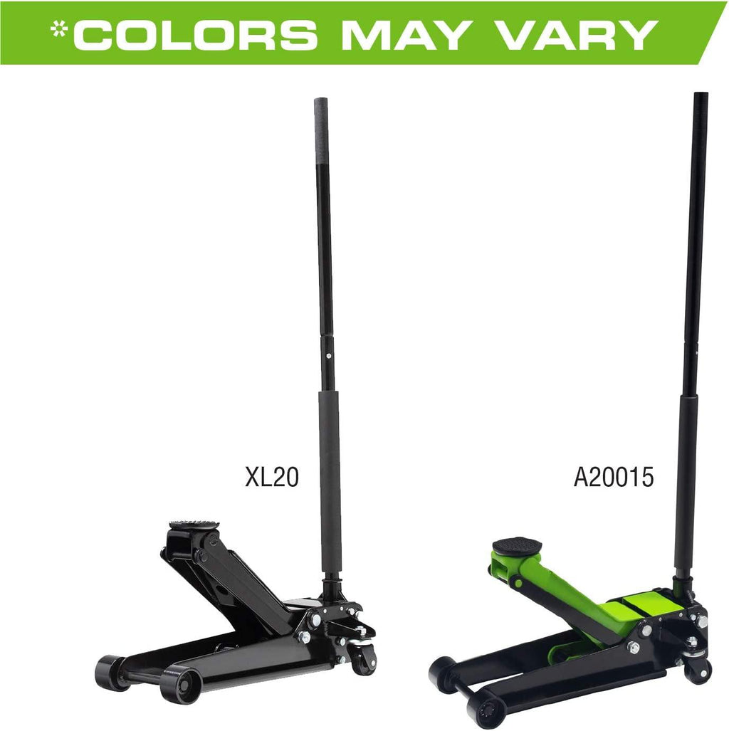 Arcan 2 Ton Low Profile  Rise Steel Floor Jack A20015 / XL20, Black, 26 Inch