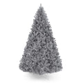 7.5ft Artificial Silver Tinsel Christmas Tree Holiday Decoration w/ 1,749 Branch Tips, Stand