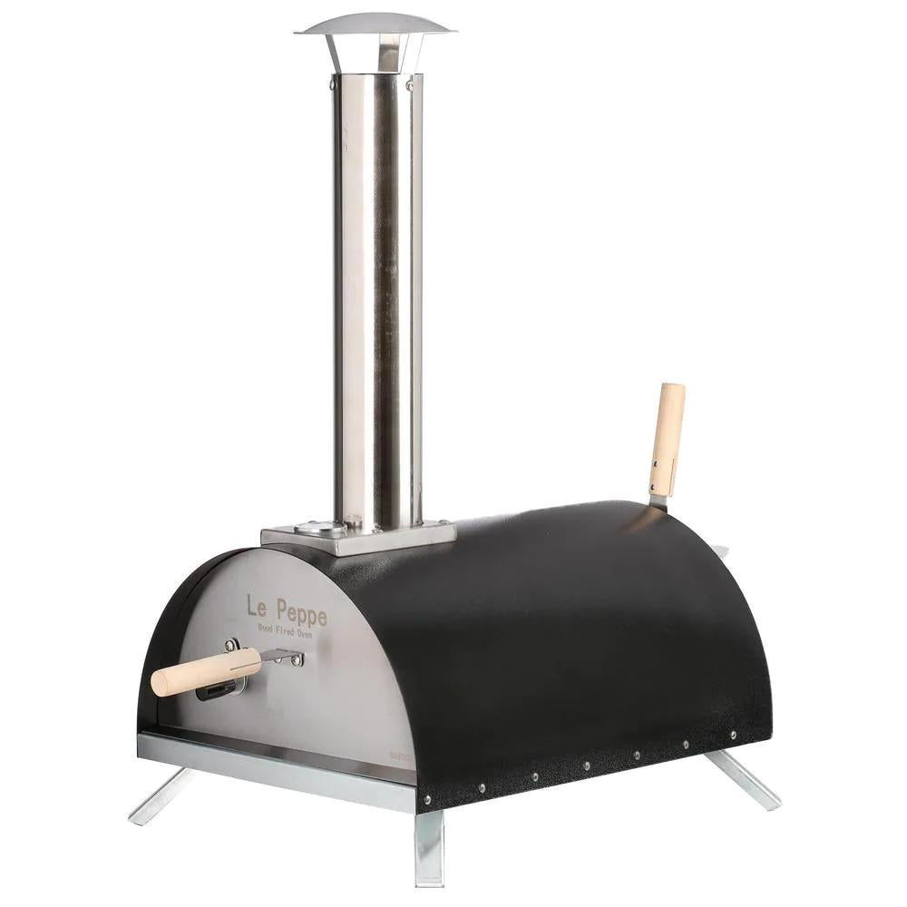 Pizza Oven Le Peppe Portable CooBake Fired Outdoor in Black