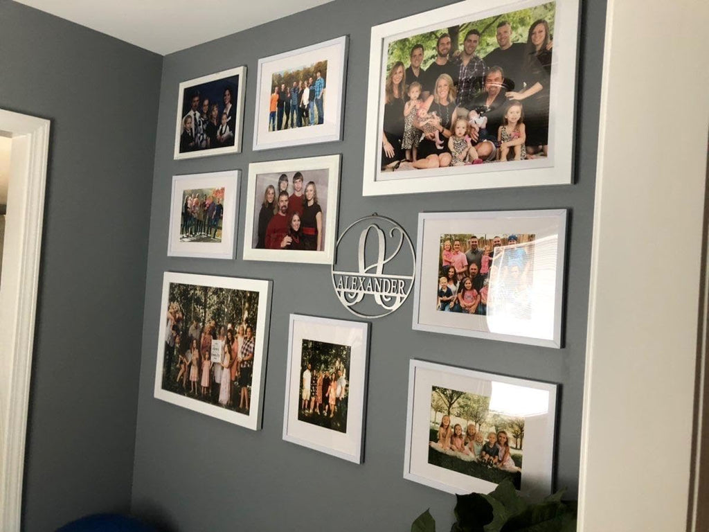 upsimples 8x10 Picture Frame Set of 5,Display Pictures 5x7 with Mat or 8x10 Without Mat,Wall Gallery Photo Frames, White