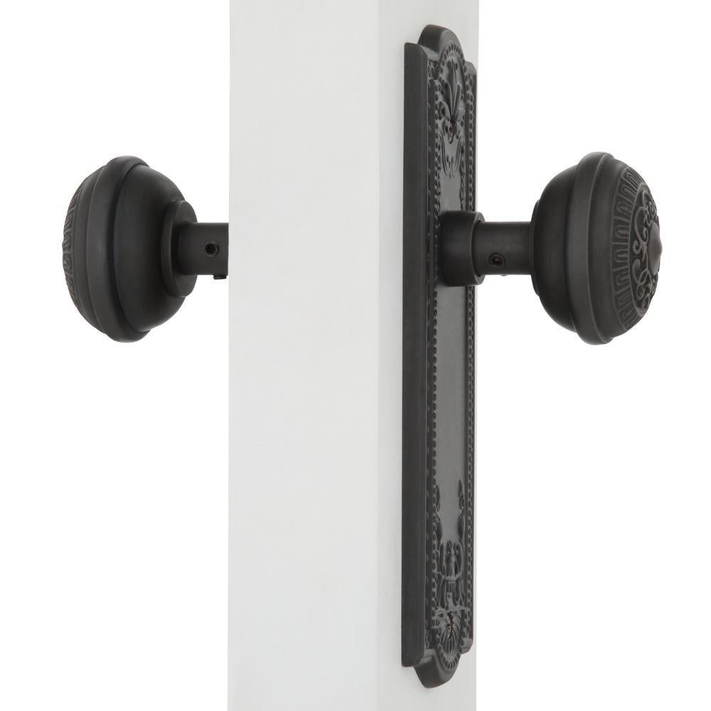 Meadows Plate Double Dummy Egg and Dart Door Knob in Oil-Rubbed Bronze