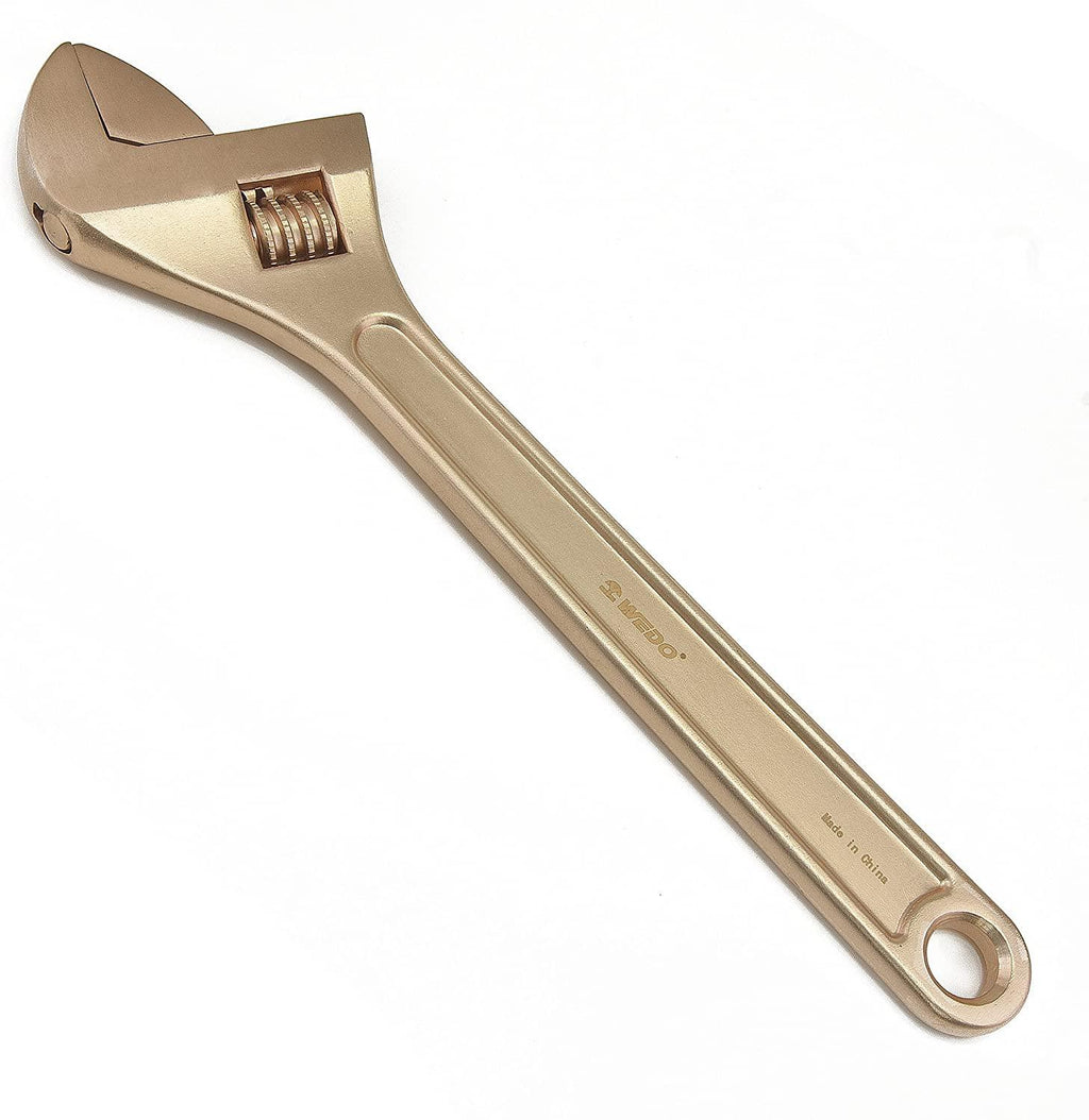 Wedo Tools Wrench, With Adjustable End, Non-Sparking, Non-Magnetic, Corrosion Resitant Beryllium Copper Alloy 18"