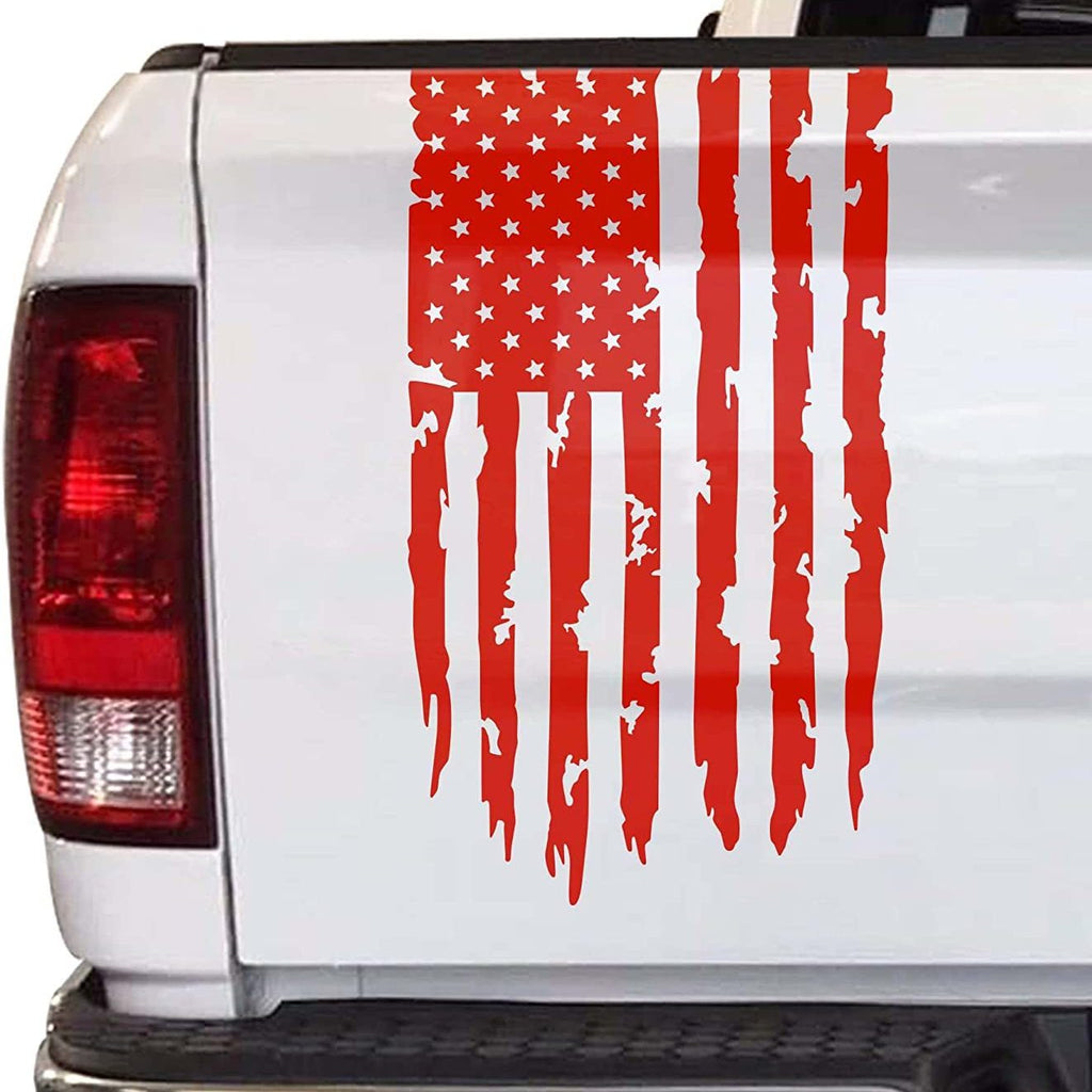 Show Your Patriotism with this American Flag Pickup Truck Car Sticker!