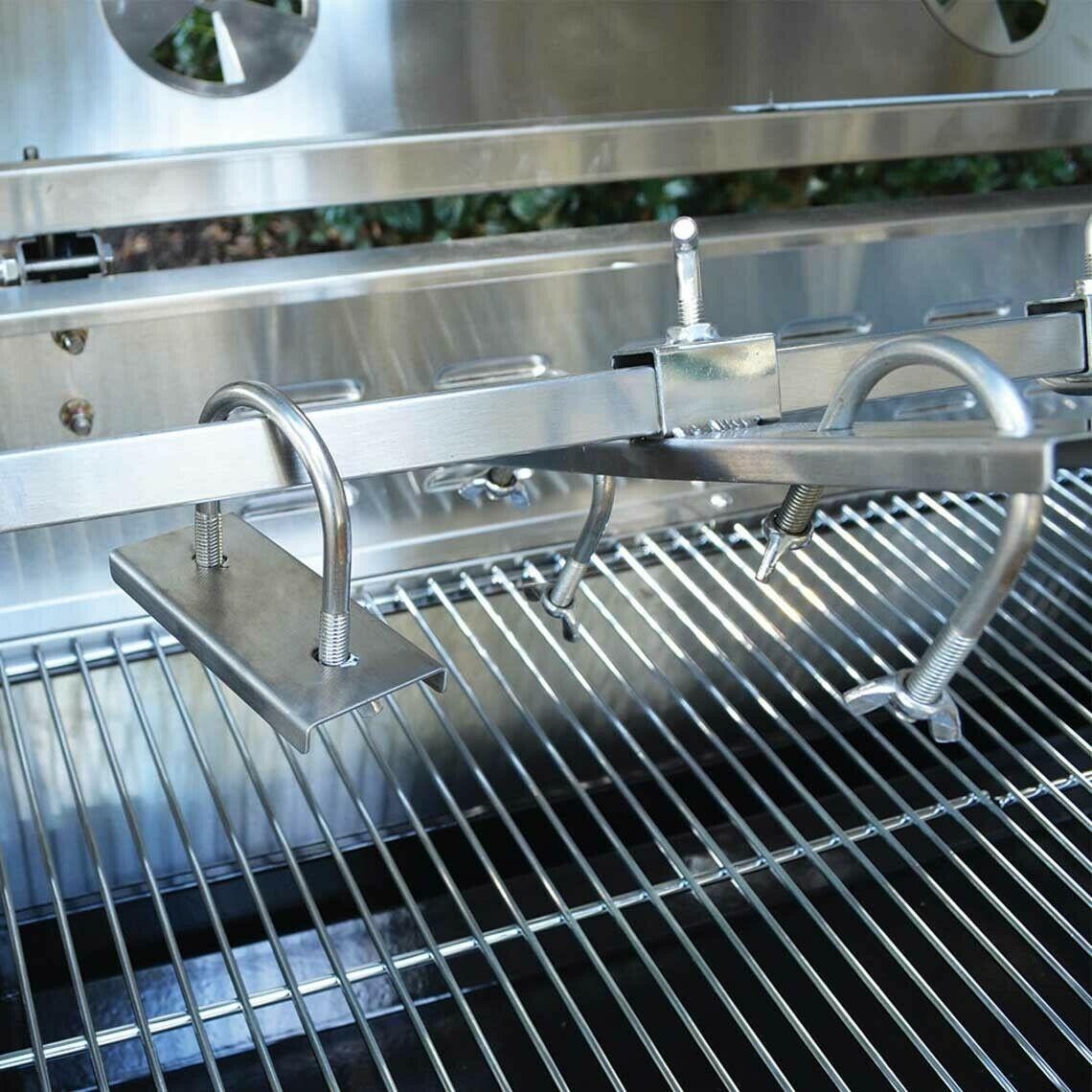 35W  Steel Rotisserie Grill Roaster Glass Hood